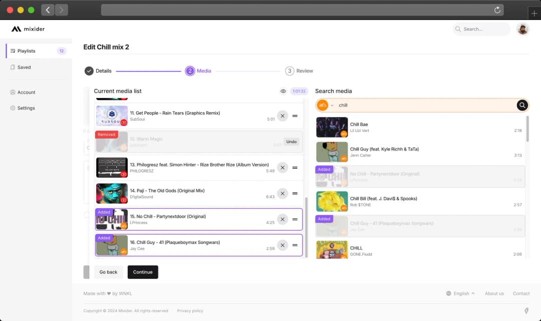 Create Playlists Effortlessly